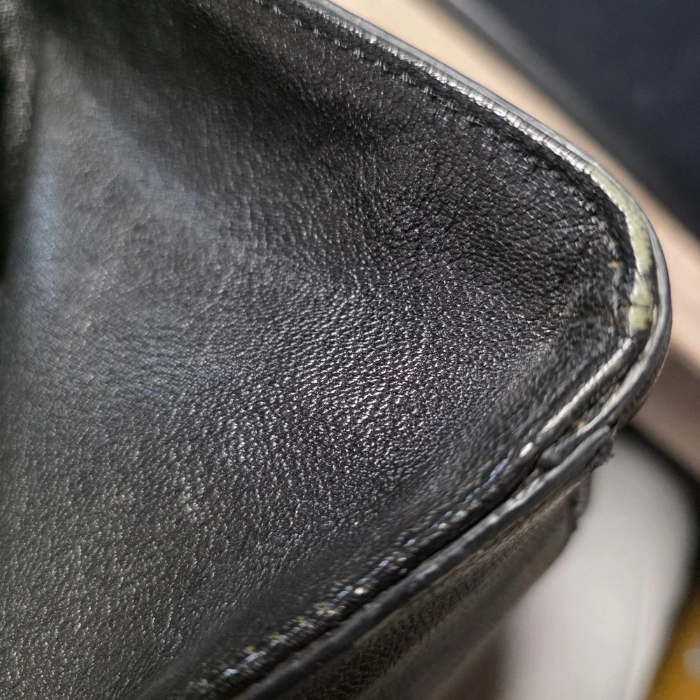 Kate Spade Saturday Black Leather Tote Handbag Crossbody Strap‎ Purse